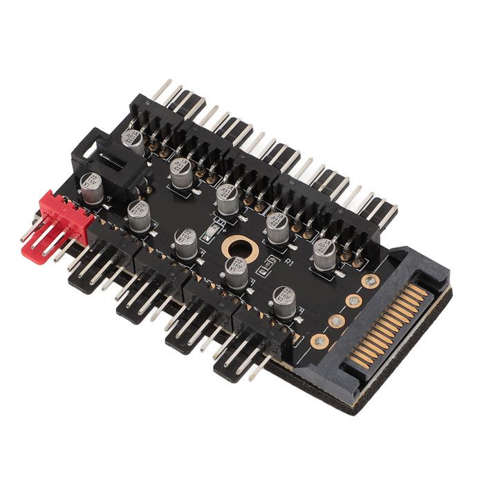 OMABETA CHASSIS BAN HUB PC CHASSIS FAN HUB 10 PORT 12V 4 PIN FAN CPU ...