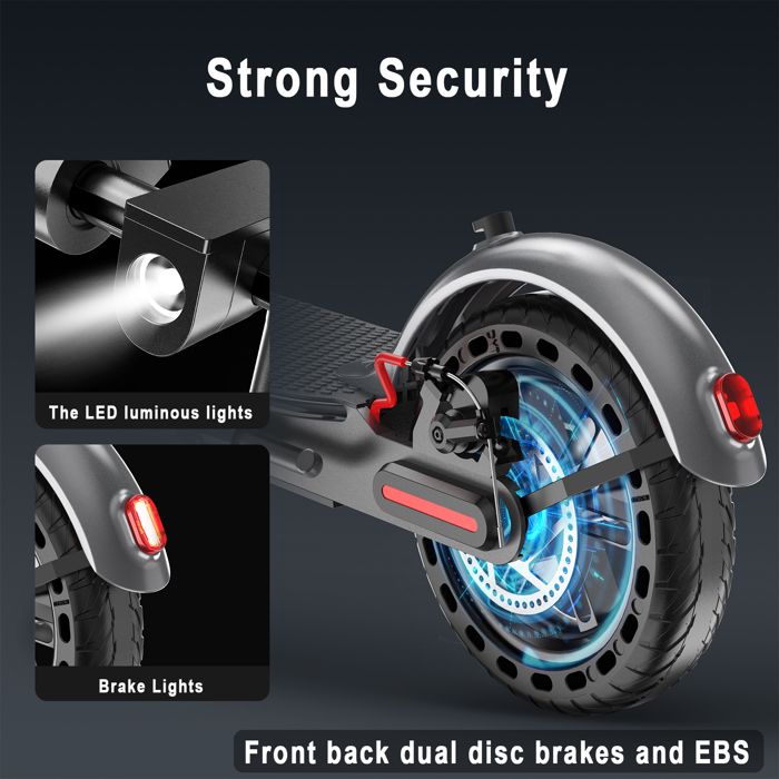 Trottinette électrique Adulte Babuloo – 500W, 25 Km/h, Autonomie 30 Km – Pneus Pleins 8,5", Pliable – Poids Max 120 Kg – IP54 - 3