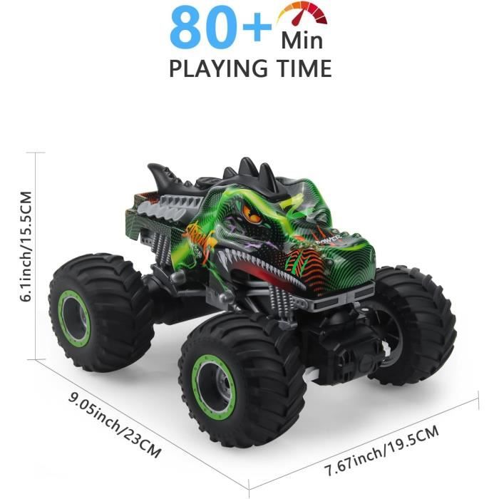 Voiture télécommandée Monster truck dinosaure Rockzilla Motor & Co R/C :  King Jouet, Voitures radiocommandées Motor & Co R/C - Véhicules, circuits  et jouets radiocommandés