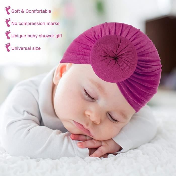 Turban Bonnet Bébé Fille Enfant Naissance 5 Pcs Chapeaux Bandeau