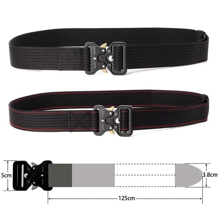 Ceinture Tactique À Boucle À Dégagement Rapide Pour Hommes En Nylon