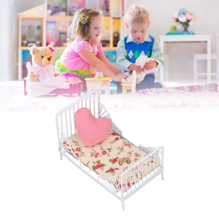 YOSOO Lit de maison de poupée miniature (Motif floral ) YS002 Motif