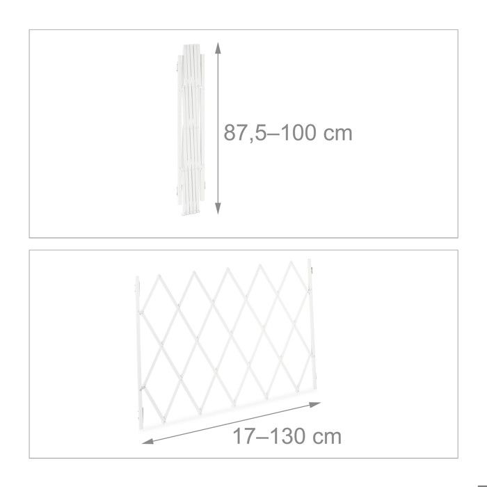 Barrière De Sécurité Extensible Pour Chien - Bambou - Hauteur 87-100 Cm, Largeur 17-130 Cm - Pour Escaliers, Portes