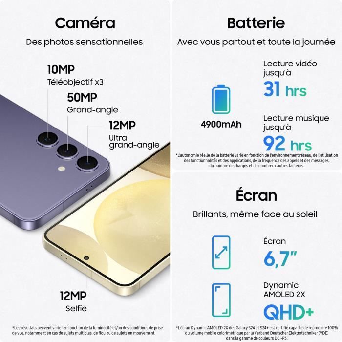 Galaxy S24 Plus 256GB Argent Reconditionné