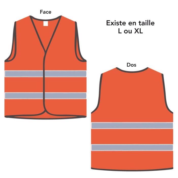 Signalétique obligation de poter un gilet jaune de sécurité Matière
