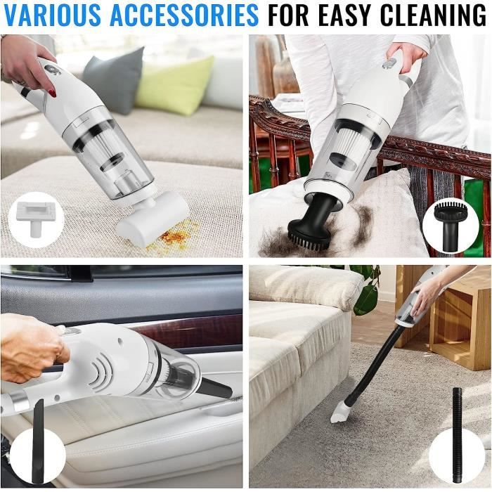 Aspirateur à Main MeteMake - 10 000 Pa D'aspiration, Portable Et Ultra Puissant Pour Voiture Et Maison