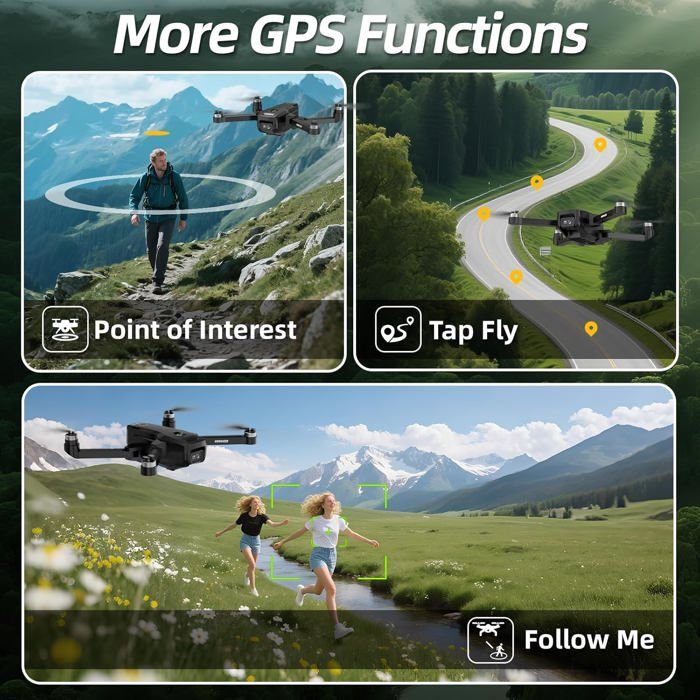 Drone avec Camera 4K Professionnel pour Adultes, GPS Drone pour Adultes