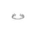 Bague Feuilles De Laurier En Argent 925 000 Rhodie Et Oxyde De