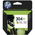 HP 304XL Cartouche d'encre trois couleurs authentique (N9K07AE) pour HP DeskJet 2620/2630/3720/3730-0