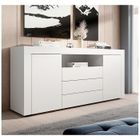 DESIGN AMEUBLEMENT Buffet Bahut 2 portes et 3 tiroirs | 169 x 72 x 35 cm | Couleur Blanc | Finition mate | Rangement | Yanis