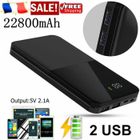 KREKCO®Batterie Externe portable 50000mah charge rapide power bank, batterie chargeur mobile pour tous les téléphones - Noir