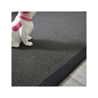 DECOWEB Tapis sisal Yucatan anthracite - Ganse coton noire - 140 x 200 cm