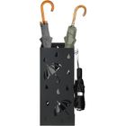 EUGAD Porte-parapluies en Métal,Support pour Parapluies Carré,avec Bac de Récupération d'Eau,4 Crochets,20x49x20cm,Anthracite E0UEG0009