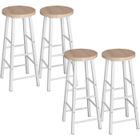 WOLTU Lot de 4 Tabourets de Bar, Tabouret de Bistrot, Chaise Stable et Durable, Surface d'assise en MDF, Chêne Clair