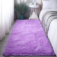 Chambre Carpet Shaggy Violet 80 x 160 cm Tapis de Salon Rectangulaire Peluche Tapis de Sol
