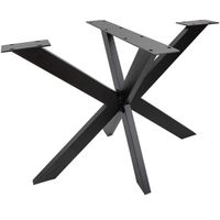Pied de table SPIDER en acier noir 85x85x71 - Bc-elec