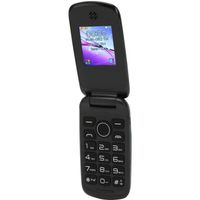 Téléphone portable à clapet FDIT - Double SIM 2G - Batterie 1200mAh - Fonction SOS - Blanc