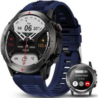 Montre Connectée Homme Bleu Bengux 1,39' HD Appel Bluetooth IP68 Smartwatch 100+ Modes Sportif Étanche Tracker d'Activité SpO2 So