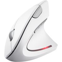 Trust Verto Souris sans Fil Verticale Ergonomique, Prévention Syndrome de la Souris et Epicondylite, PC / Portable / Mac- Blanc