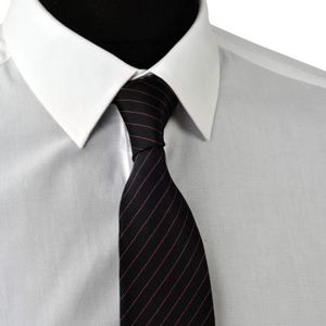 Neuf Enfants Garçons Fermeture Éclair Réglable Pré-noué Cravate gris rose à rayures noir rayures 