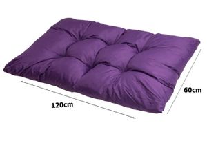 COUSSIN - MATELAS DE SOL Coussin de palette 120x60 violet, coussins de banc,coussins de canapé, grands coussins de sol, coussin de canapé de jardin
