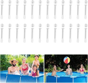 PISCINE Lot de 24 goupilles de connexion et joints de piscine en plastique pour piscine ronde et cadre 28270-28272.[G721]