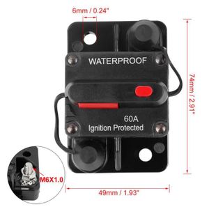 Support de fusible de protection audio en ligne RED WOLF Disjoncteur de voiture 30 ampères Onduleur avec réinitialisation manuelle pour voiture bateau Disjoncteur rapide Support de fusible de protection audio en ligne RED WOLF Disjoncteur de voiture 30 ampères Onduleur avec réinitialisation manuelle pour voiture bateau Disjoncteur rapide