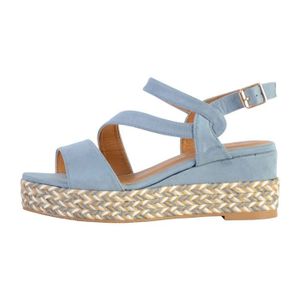 Kadancia Chaussures BURKINA Sandale compensée pour femme tout cuir