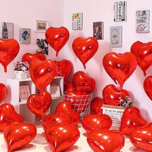 Folat 21357 Ballons Romantiques en Forme de Coeur-8 pièces Latex Rouge 