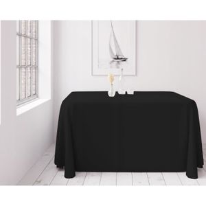 C3 nappe de Table noire Simple et moderne, nappe rectangulaire en coton et  lin de couleur unie, pour la cuisi - Cdiscount Maison
