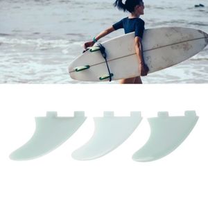 PLANCHE DE SURF Aileron de planche de surf gonflable 3 pièces remplacement PVC ZERODIS JR033 - Blanc