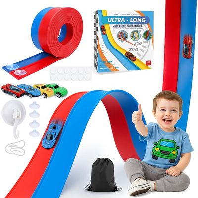 Set de circuit de voiture flexible FleXtreme Discovery Set avec piste allongée Smoby