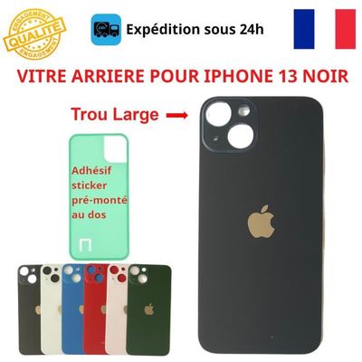 Vitre Arrière IPhone XR Avec Trou Noir & Adhésif - Neuf - Marque GLOBALSTOCK
