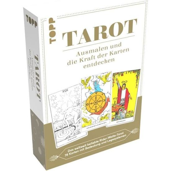 Jeu De Tarot Rider Waite - Cartes Divinatoires, Idéal Pour Débutants, Dimensions 10,3x6 Cm