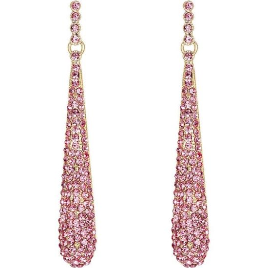 Boucles d'oreilles pendantes Goutte Or Forcat Topaze Ronde 4 griffes Jaune 375/1000 - 13140187889R00 • Histoire d'Or