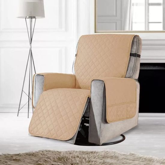 Housse matelassée antidérapante pour fauteuil inclinable, housse