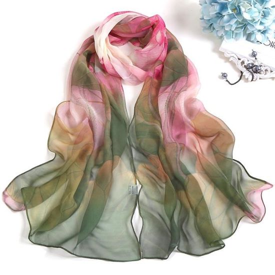 Foulard Carré En Soie Jean Danoty - Motif Tournesol - Vintage - Bon état