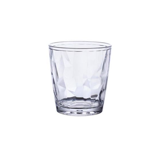 Verres En Plastique Incassables TIE-DailyNec - Lot De 6 - 410ml - Acrylique Transparent