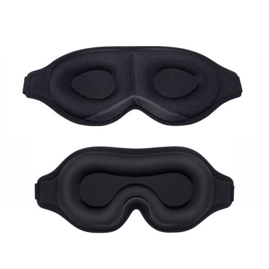 HDYA Masques Sommeil - Lot De 2 - Motifs Chat Et Grenouille - Réglables - Confortables