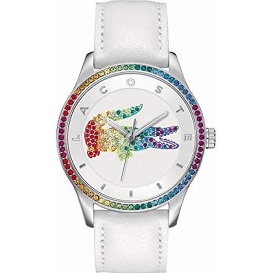 Lacoste Femme Analogique Quartz Montre avec Bracelet en Cuir