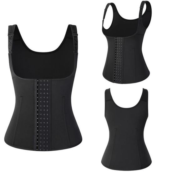 Gaine Amincissante Slim Lift California Beauty – Bretelles, Ventre Plat, Taille Haute – Noir XL