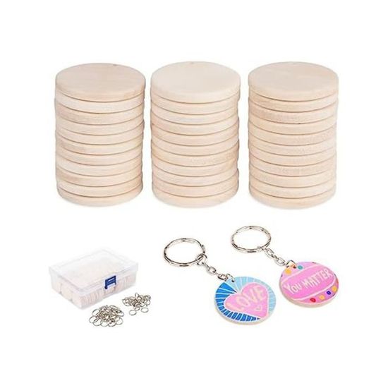 Lot De 33 Disques Acryliques Ronds Transparents Avec Trou - Pour Bricolage, Cadre Photo, Artisanat