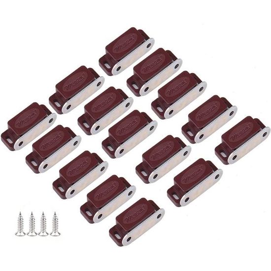 Lot De 6 Loquets Magnétiques Pour Portes D'armoire - 20 Lbs, Ultra-minces