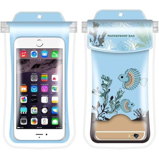 Housse étanche Universelle Pour Téléphone – Idéale Piscine, Plage – Pochette Avec Clip, Compatible Marques