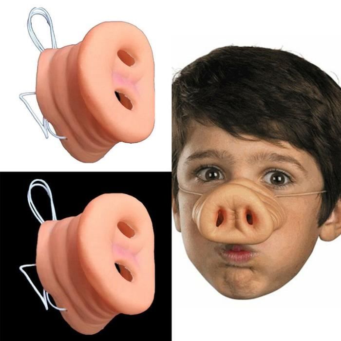 4pcs Simulation Nez De Cochon Avec Bande Élastique Costume Masque Animal Halloween Fantaisie Ball Party Prop