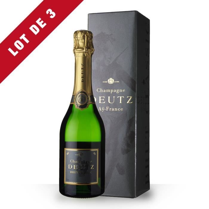 3X Deutz Brut 37,5cl - Etui - Champagne