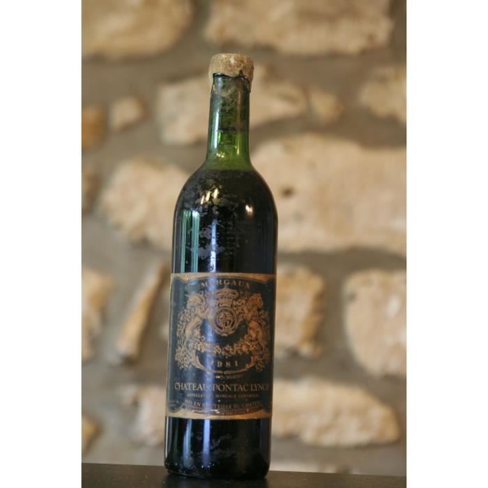 Vin rouge,Château Pontac Lynch 1981 Rouge
