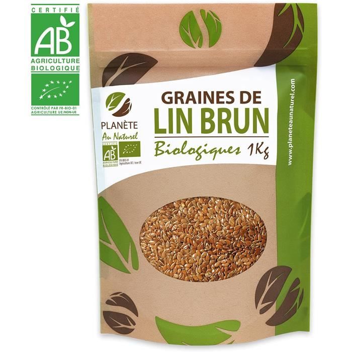 Graines de Lin Brun Biologiques - 1kg (Linum usitatissimum)