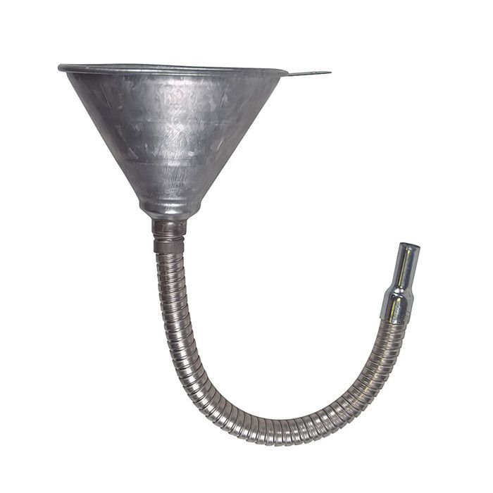 Entonnoir métal, avec flexible métallique, diamètre 14,5 mm - AUTOBEST