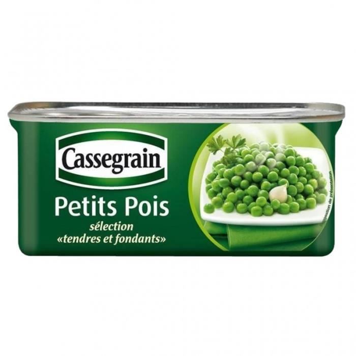Cassegrain Petits Pois Tendres et Fondants 200g (lot de 10 boîtes)